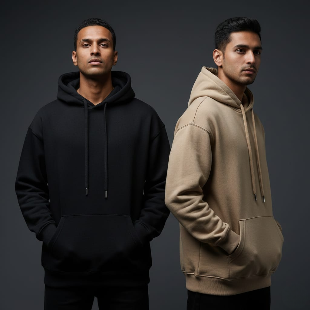 Super Comfy Hoodies – Pack of 2 Combo (Beige & Black)