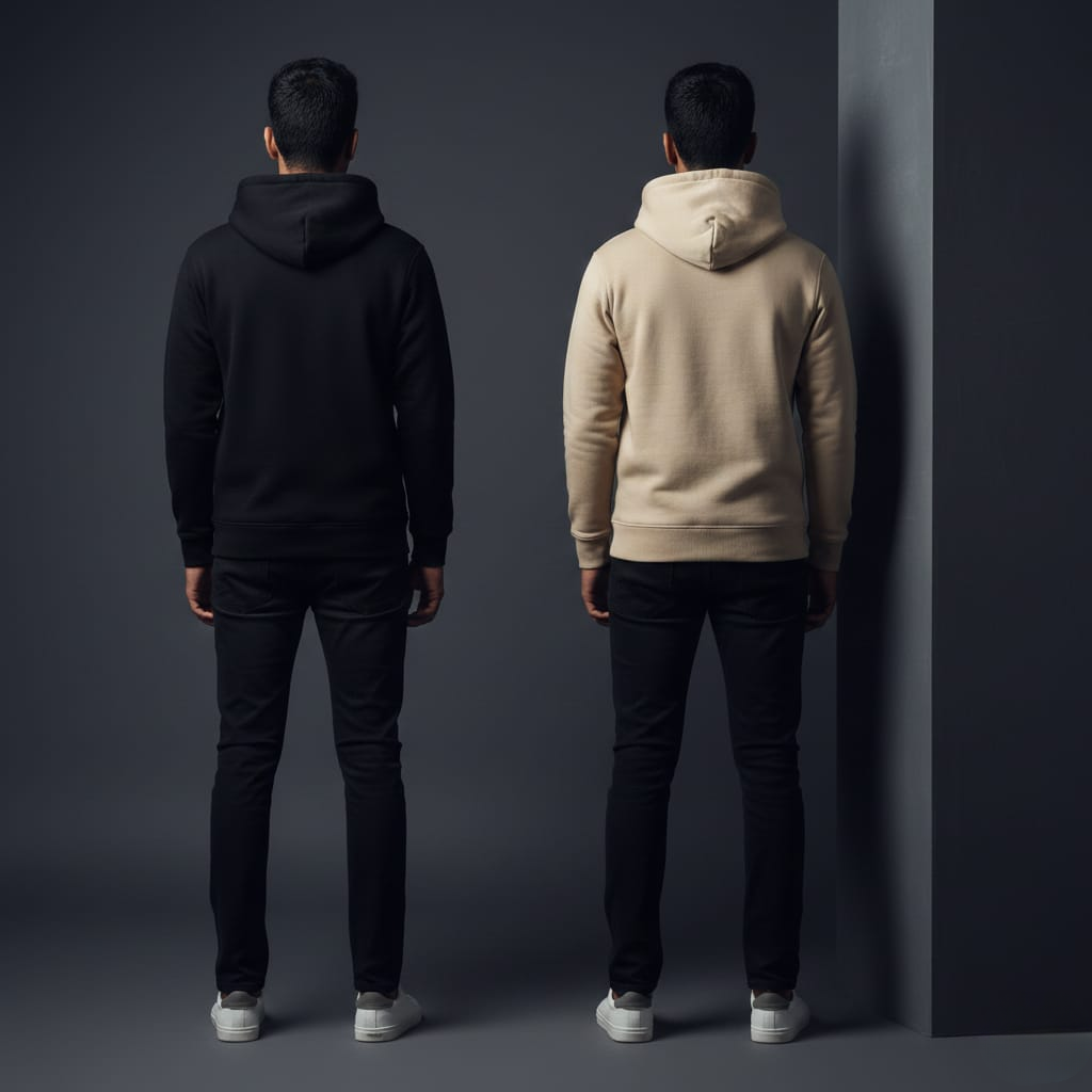 Pack of 2 Premium Hoodies – Ultimate Comfort & Style Combo (Black & Beige)