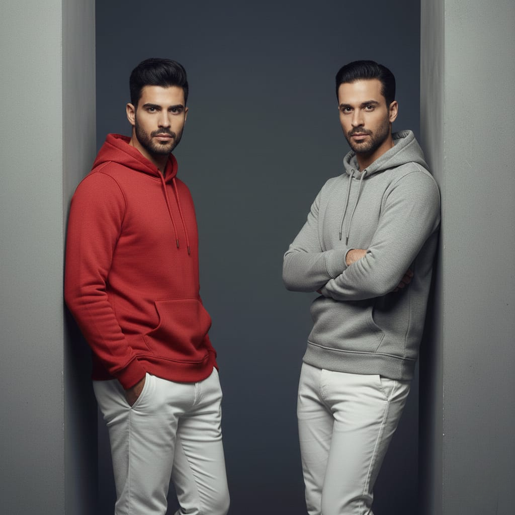 Pack of 2 Premium Hoodies – Ultimate Comfort & Style Combo (Red & Gray)