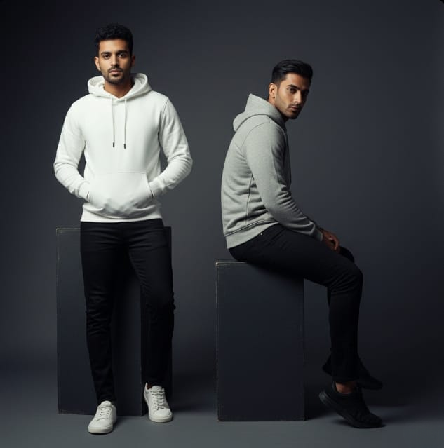 Pack of 2 Premium Hoodies – Ultimate Comfort & Style Combo (White & Gray)