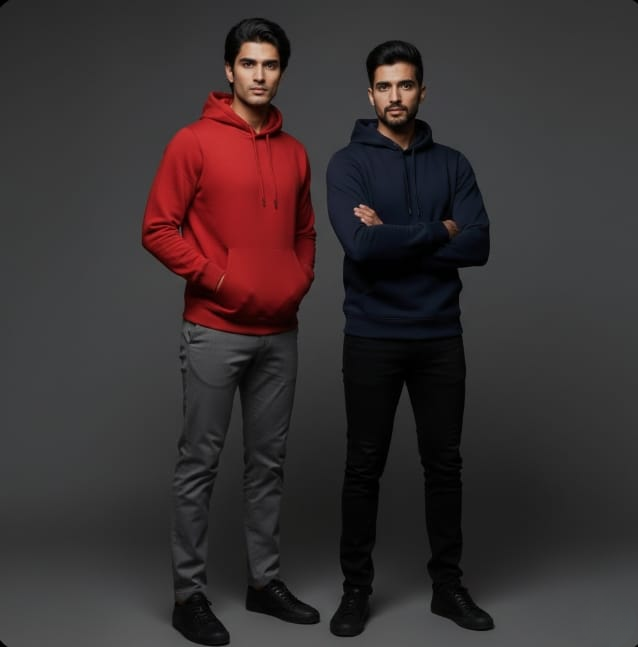 Pack of 2 Premium Hoodies – Ultimate Comfort & Style Combo (Red & Blue)